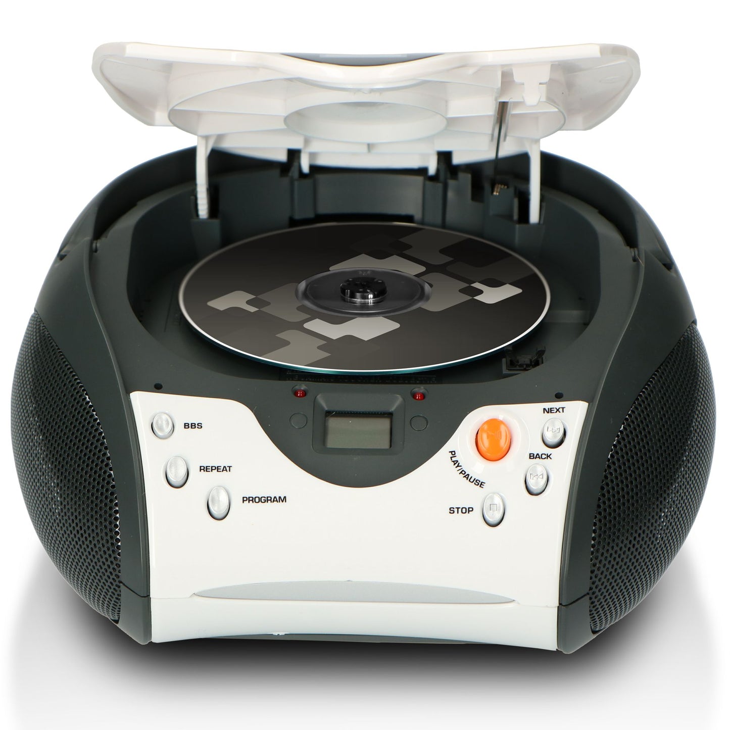 Portable FM Radio CD Player with Handle – White