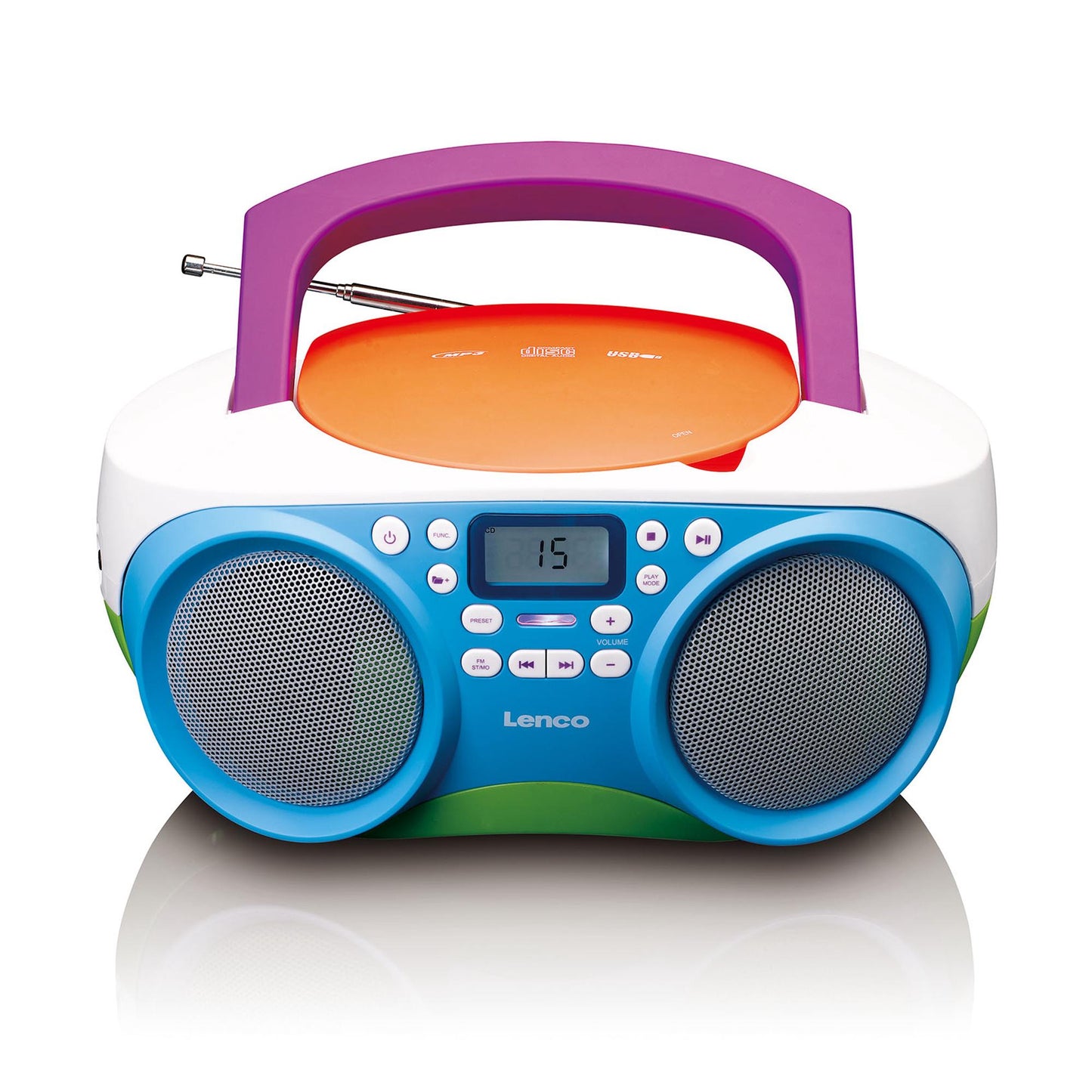 Portable FM Radio CD USB Player – Multi-Colour