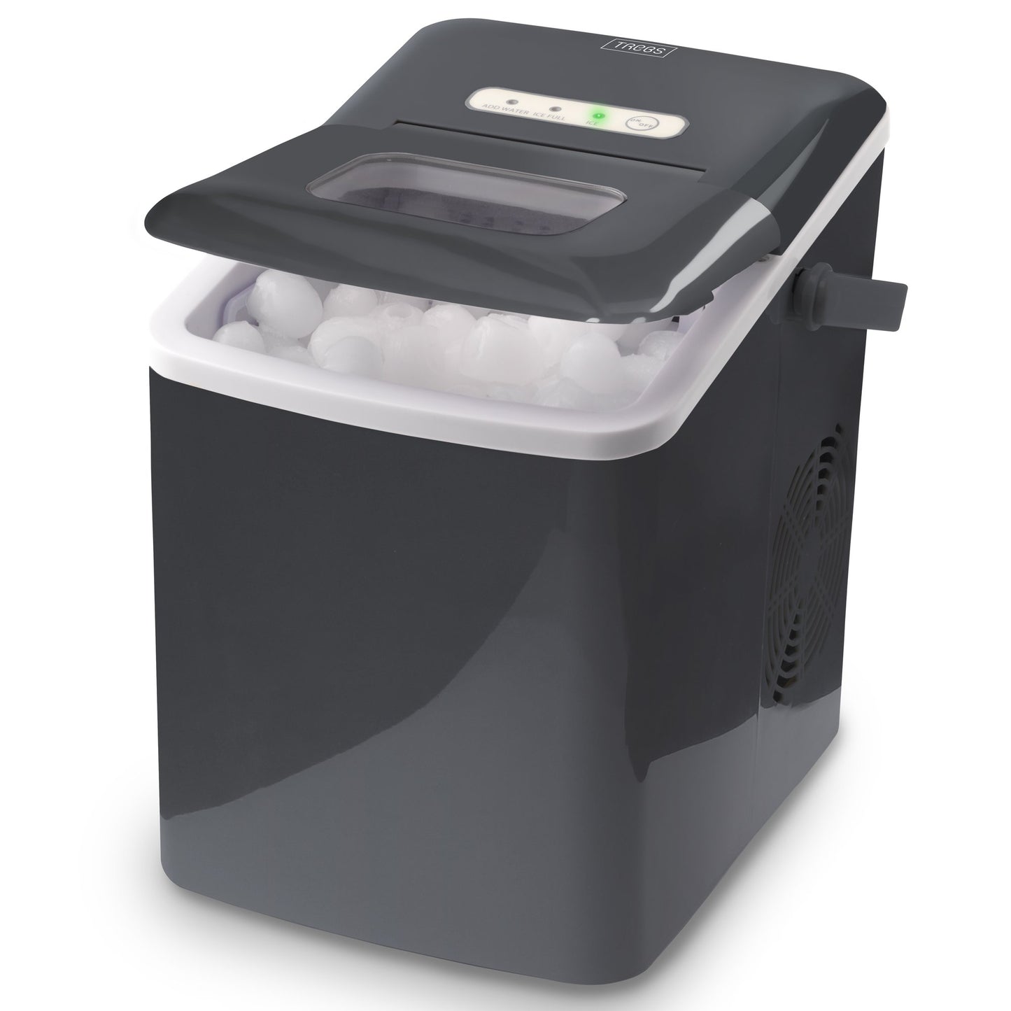 Portable Ice Cube Maker, 1.85L Capacity, Includes Scooper