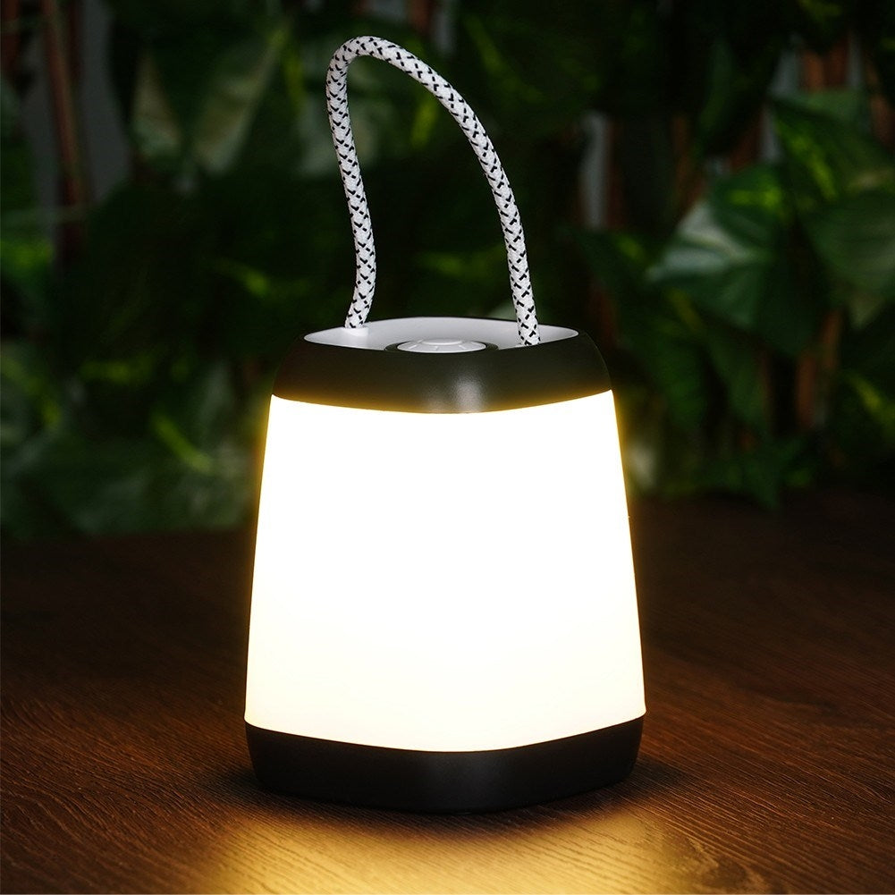 Portable LED lamp with battery and three light modes