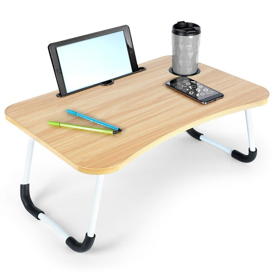 Portable Laptop and Bedside Table with Quick Folding