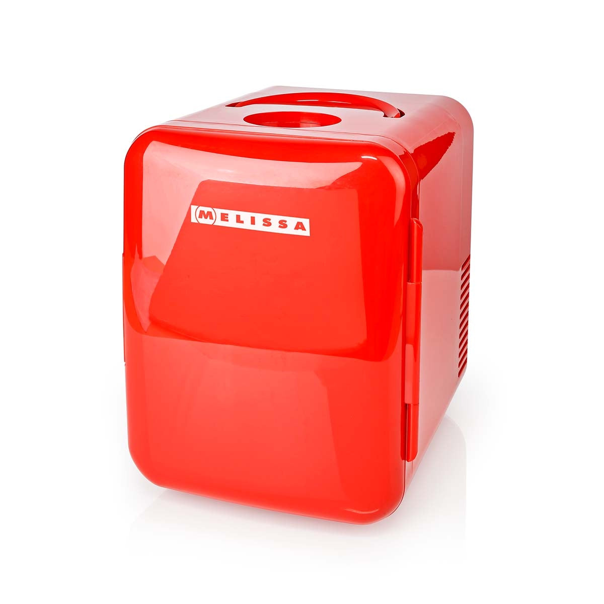 Portable Mini Fridge, 4L/6 Can Capacity, Dual Power, Red