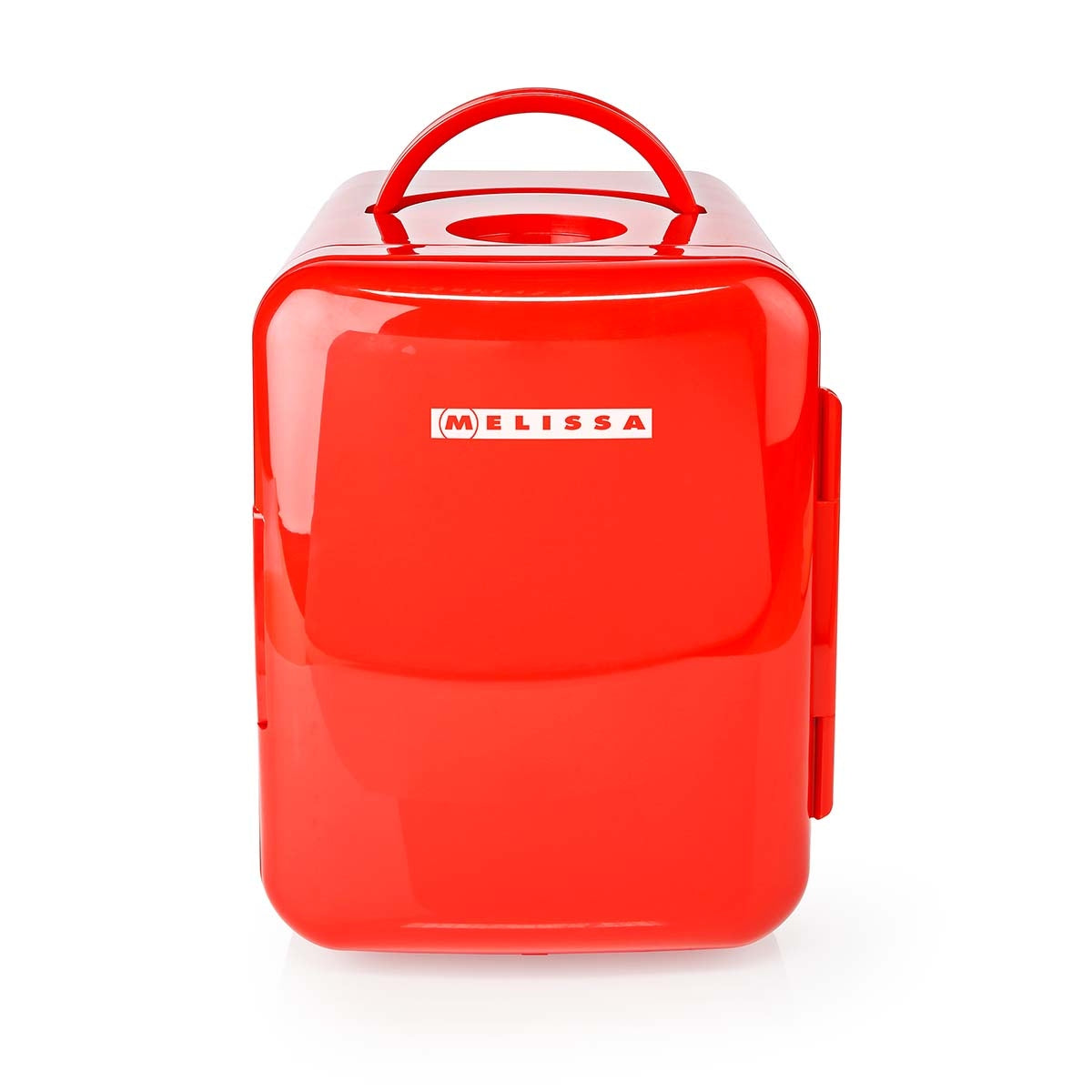 Portable Mini Fridge, 4L/6 Can Capacity, Dual Power, Red