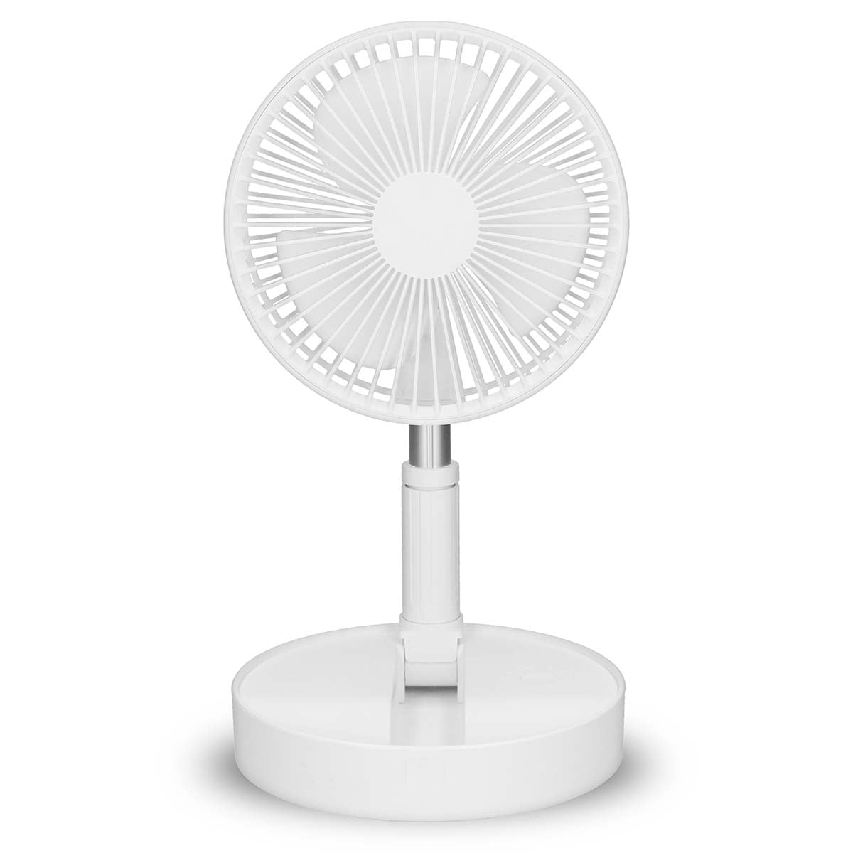 Portable Rechargeable Fan, 20cm, 4 Modes, White