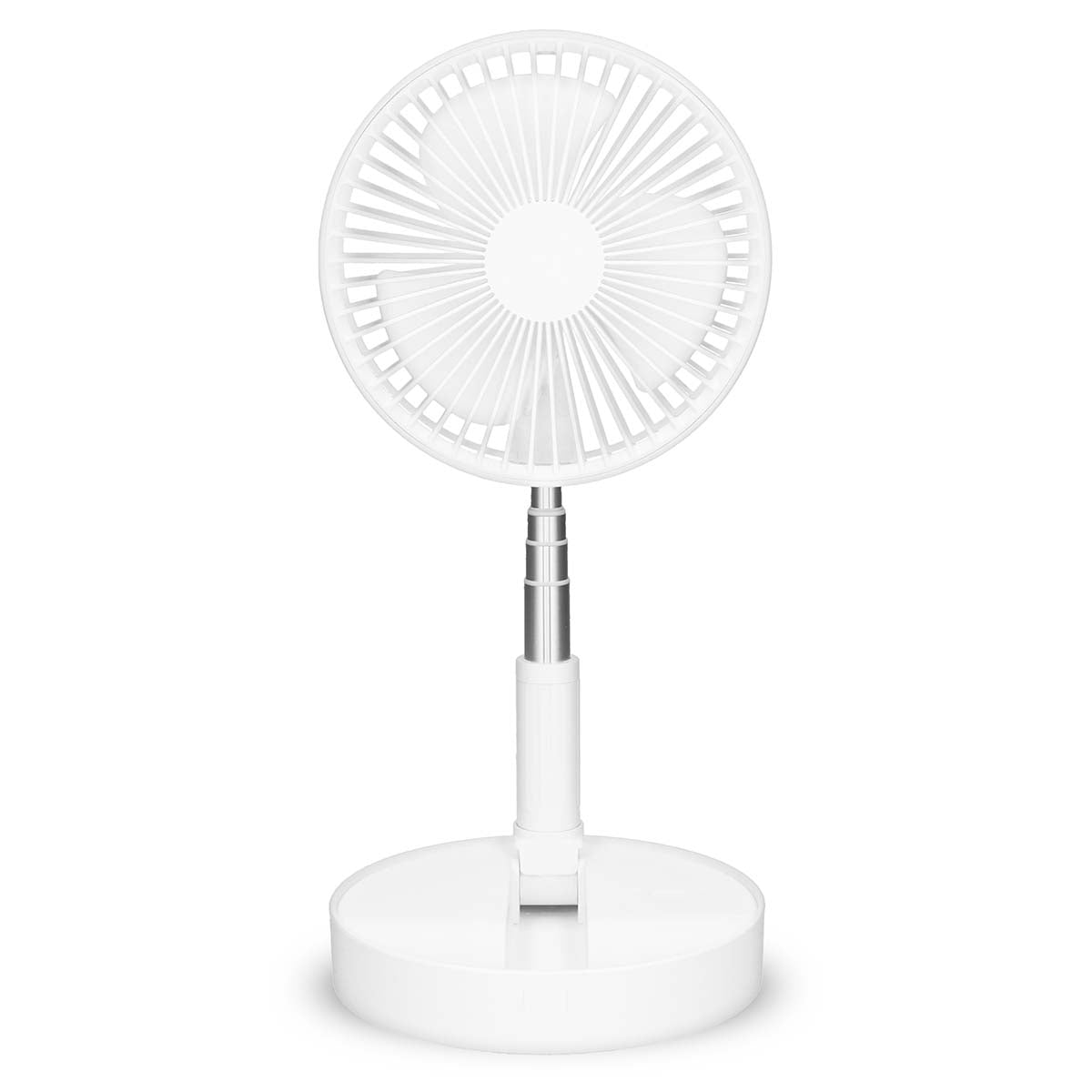 Portable Rechargeable Fan, 20cm, 4 Modes, White
