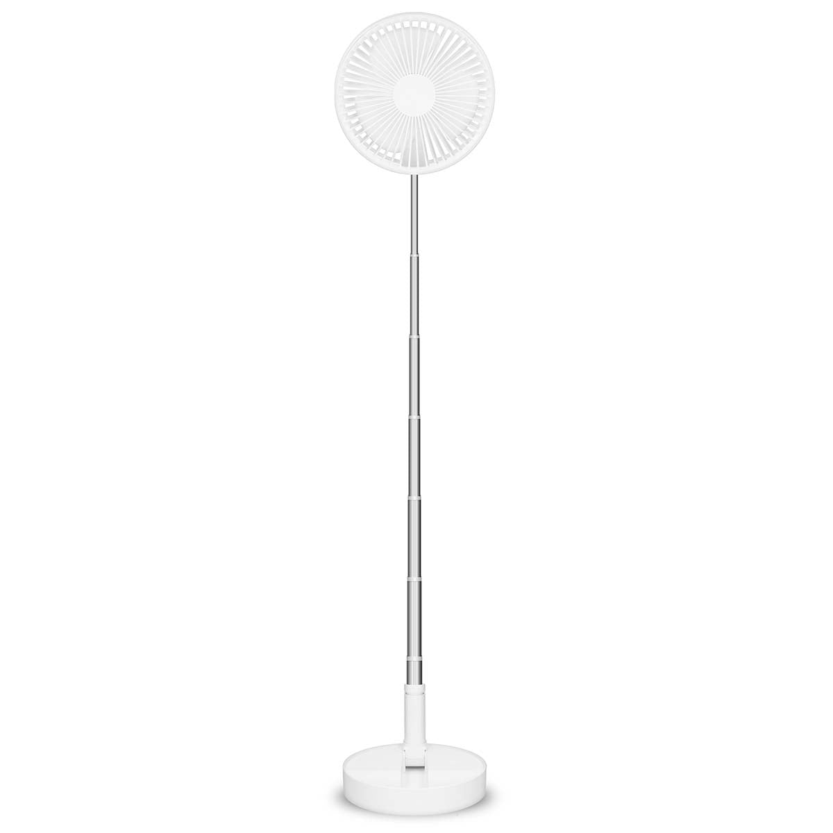 Portable Rechargeable Fan, 20cm, 4 Modes, White