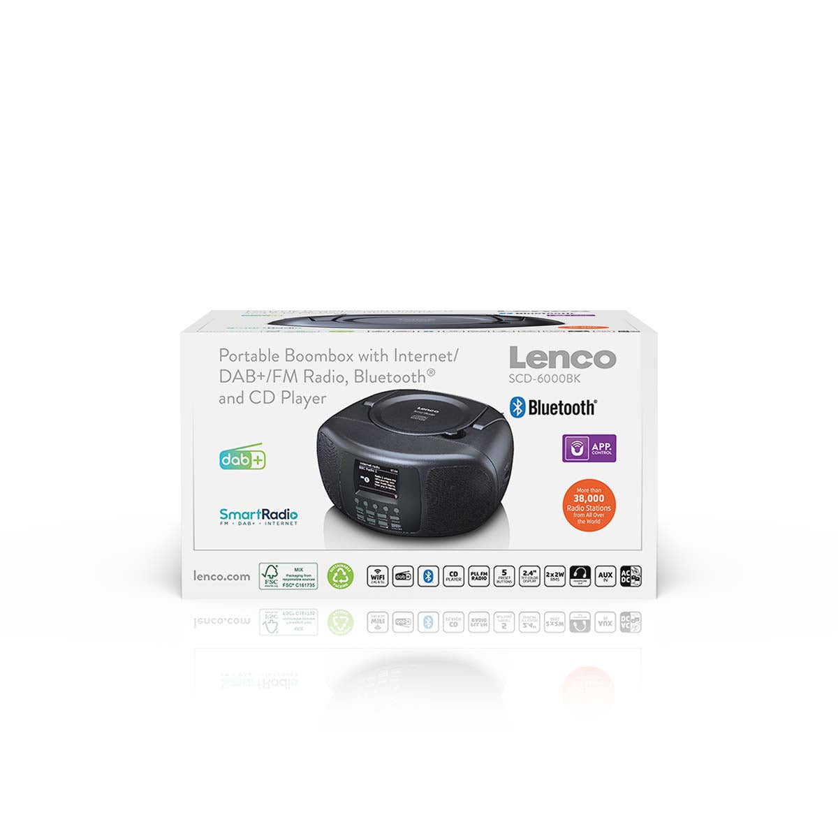 Portable SmartRadio with DAB+/FM, Bluetooth, CD Player