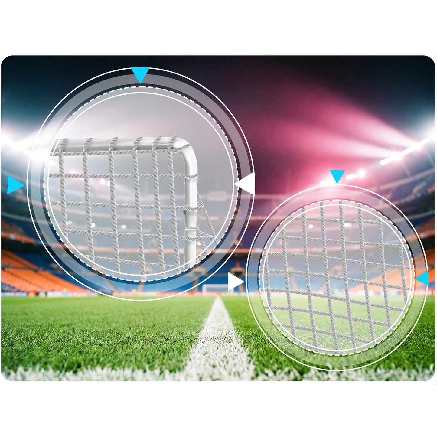 Portable Soccer Goal 183x122x61 cm with Steel Frame