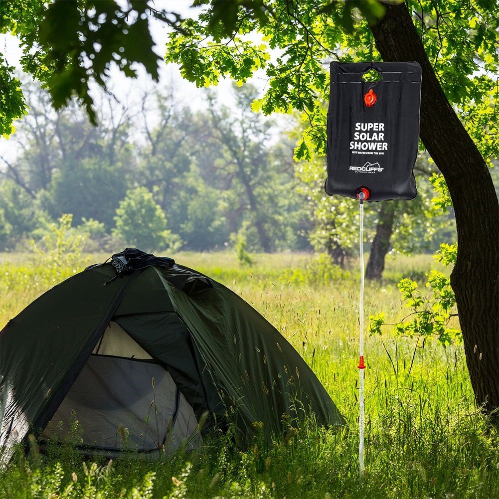 Portable Solar Shower: 50°C Heat, 15L Tank - Perfect for Camping