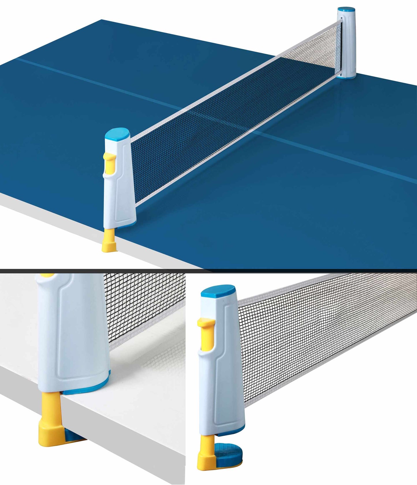 Portable Table Tennis Set with Adjustable Net and Paddles