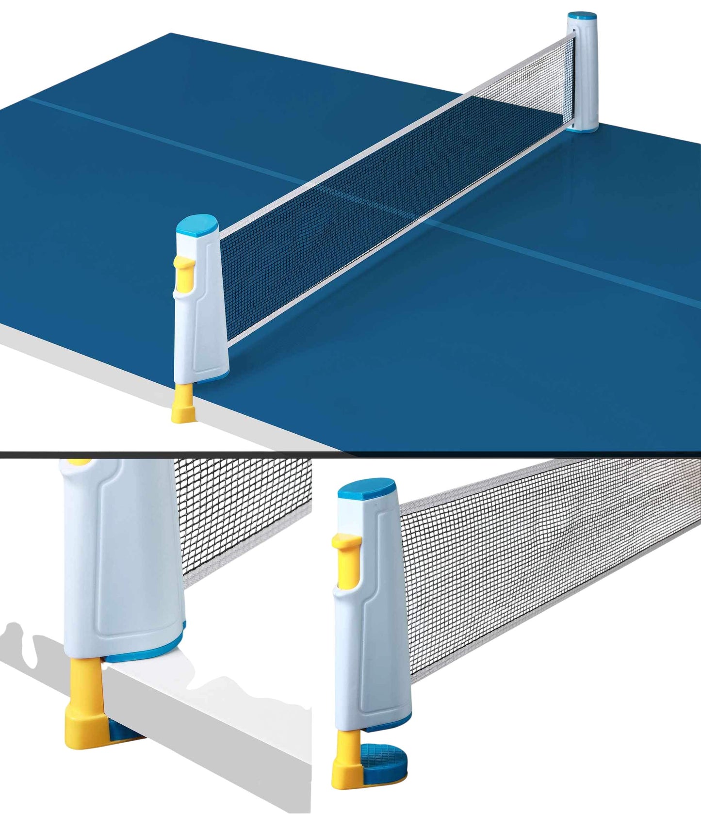 Portable Table Tennis Set with Adjustable Net and Paddles