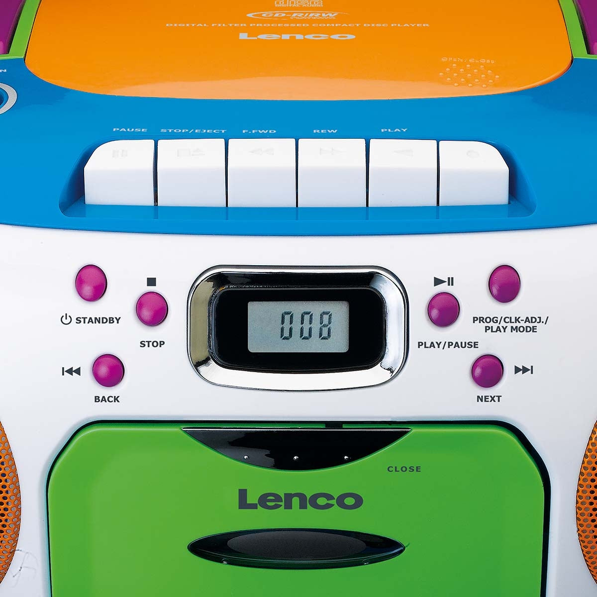 Portable radio with CD and cassette Kids Multi Colour