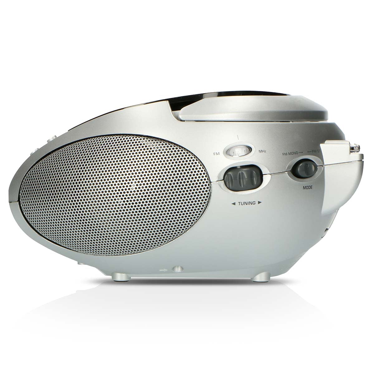 Portable stereo FM radio with CD player Black/silver
