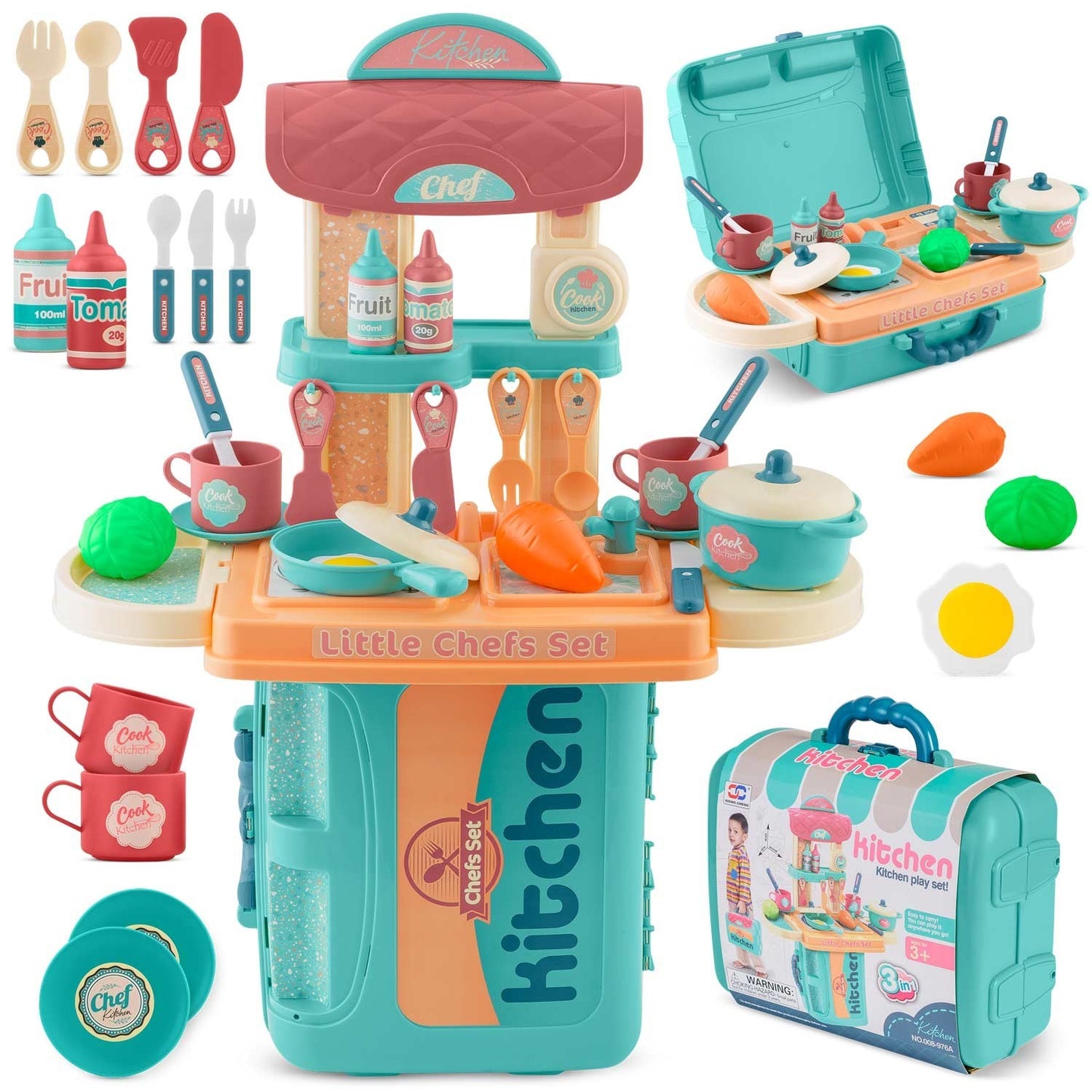 Portable toy kitchen for children - Ricokids 772901