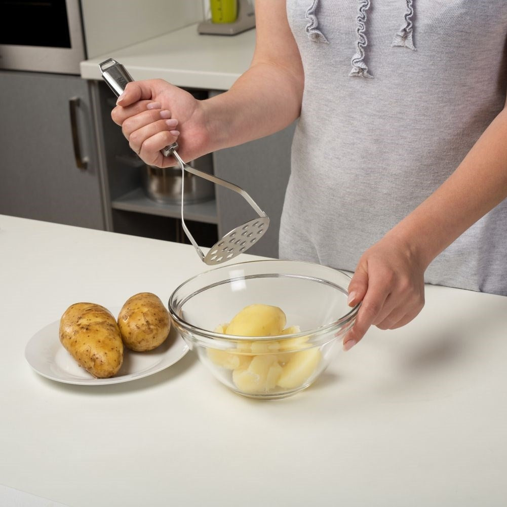 Potato masher in stainless steel, dishwasher safe