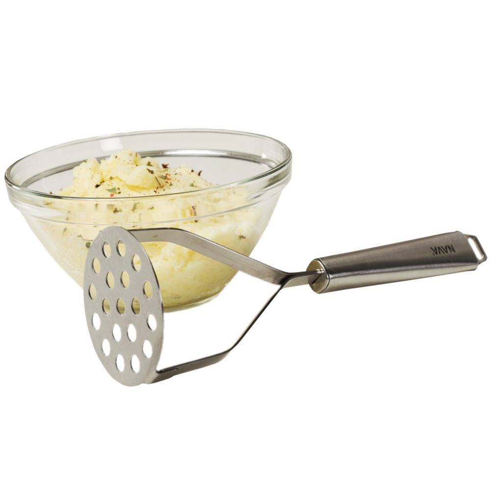 Potato masher in stainless steel, dishwasher safe