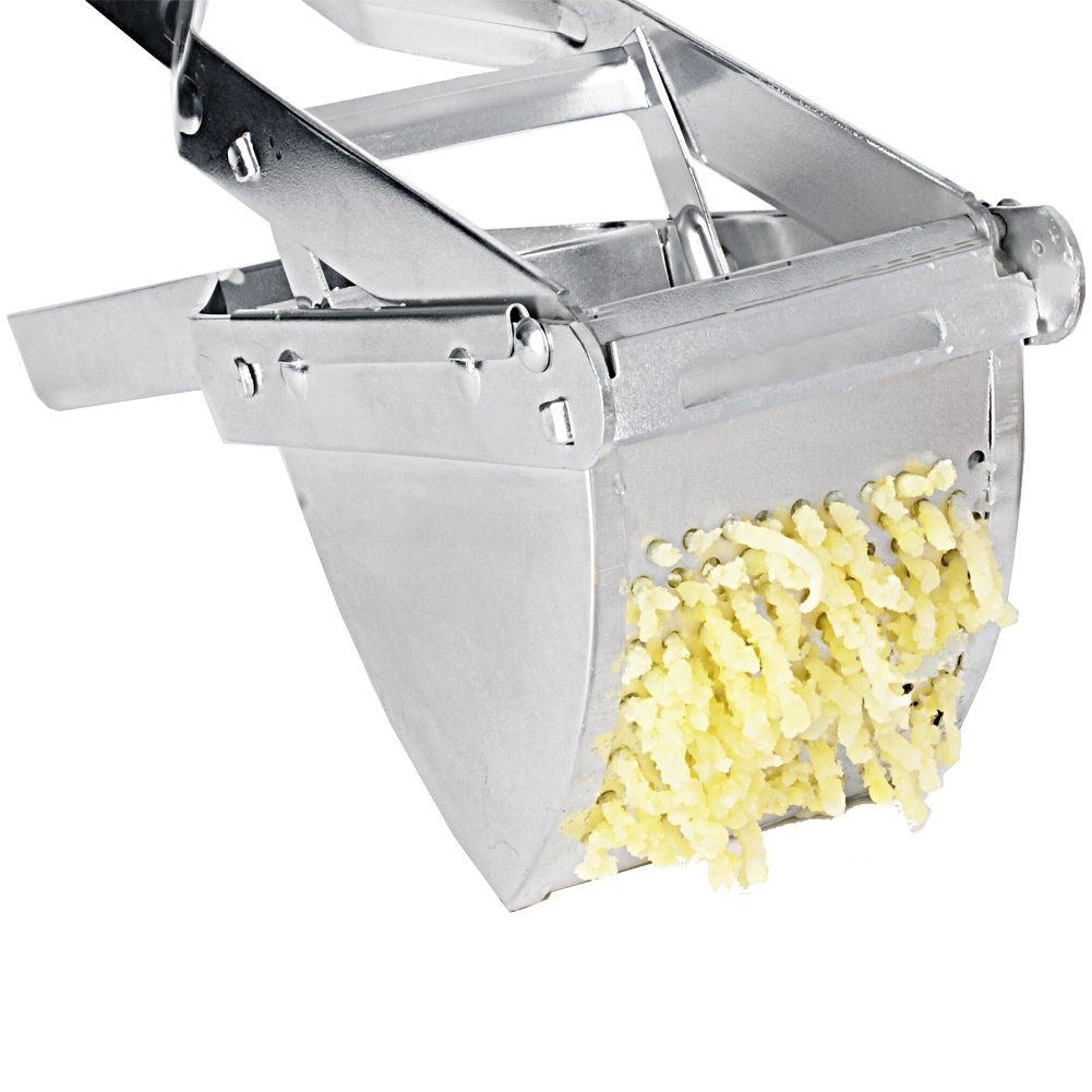 Potato press in galvanized metal for potatoes and fruit