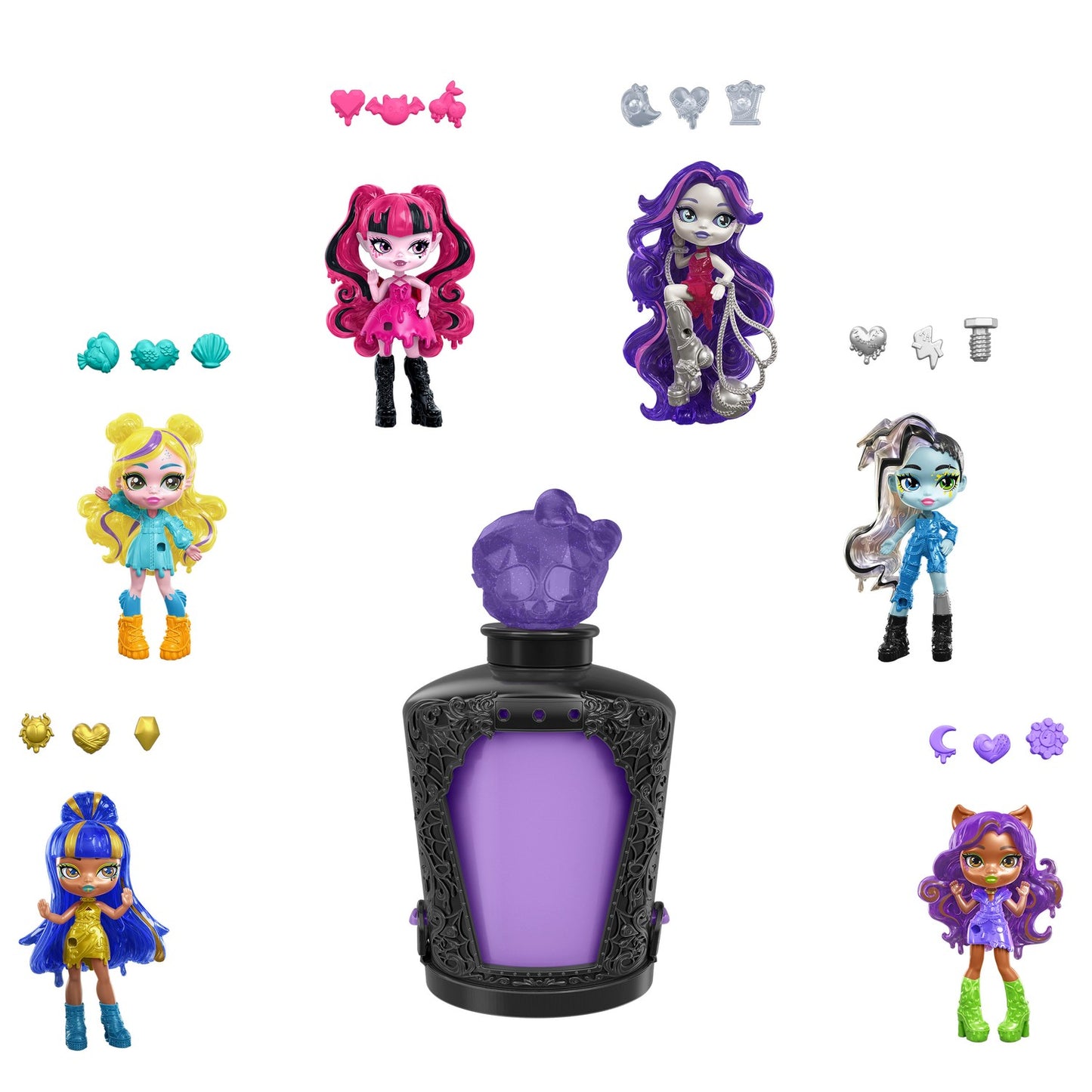Monster High Potion Bottle with Mini Doll and Charms