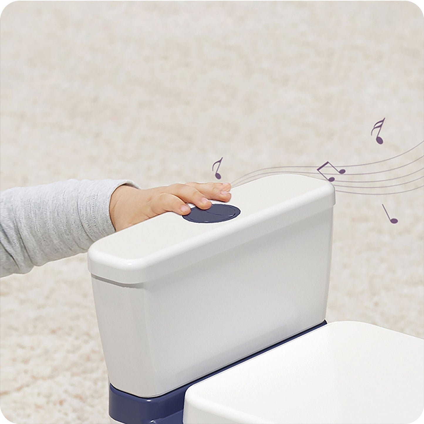 Potty chair for children with melody RK-290 white-blue