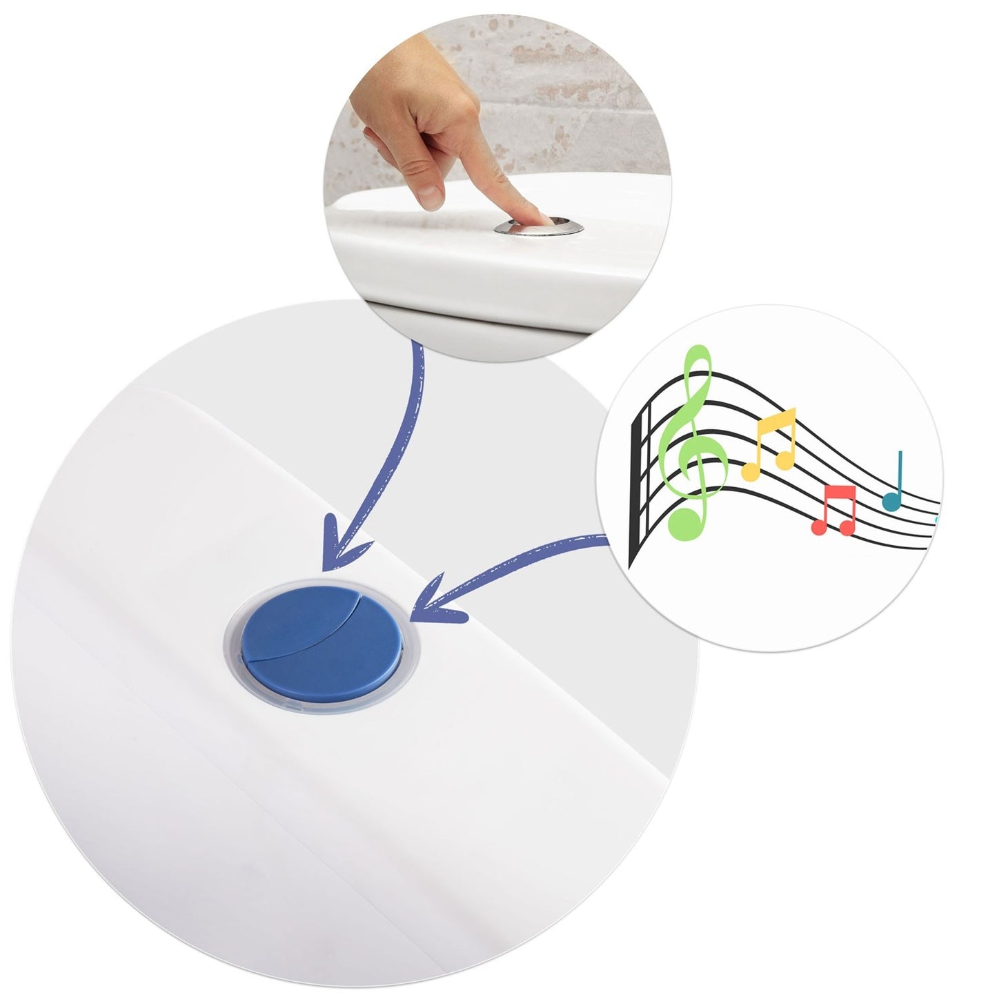 Potty chair for children with melody RK-290 white-blue