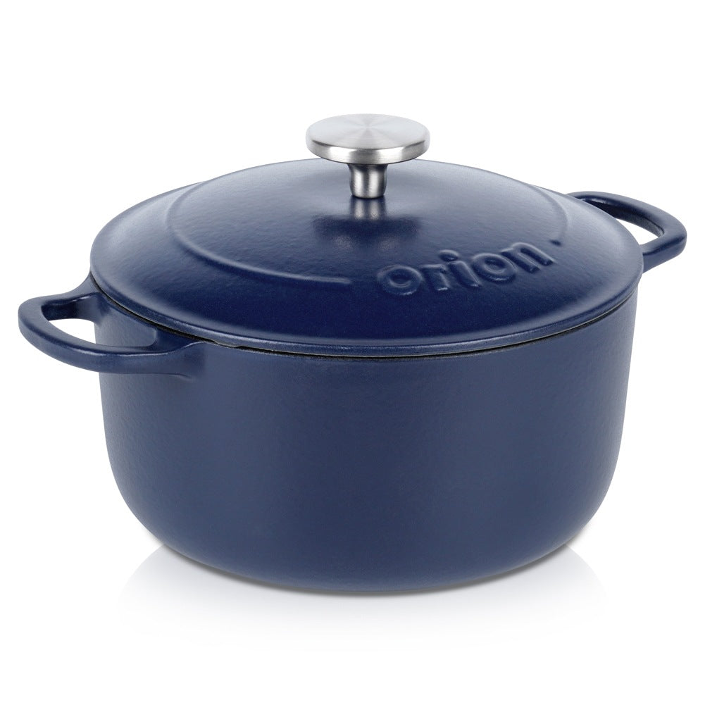 Pot with lid, cast iron, enameled, LITINA, 22 cm, 3.3 l