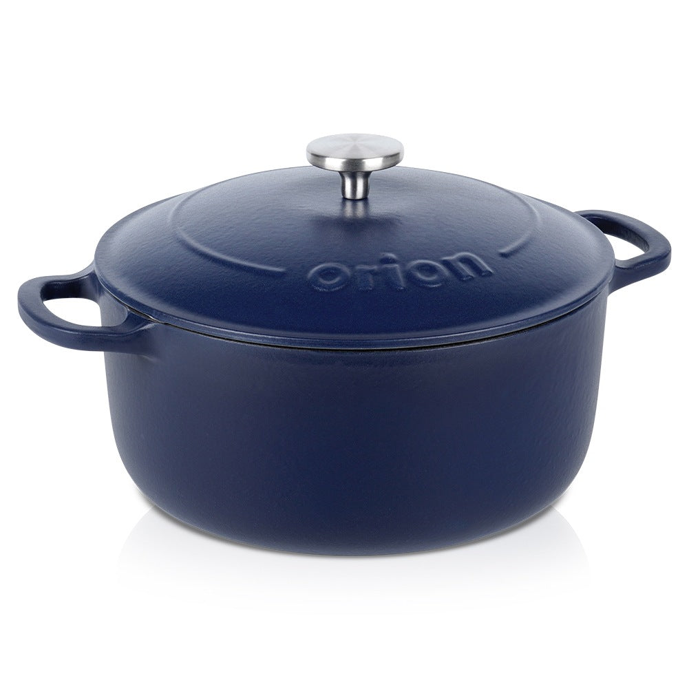 Pot with lid, cast iron, enameled, LITINA, 26 cm, 5.2 l