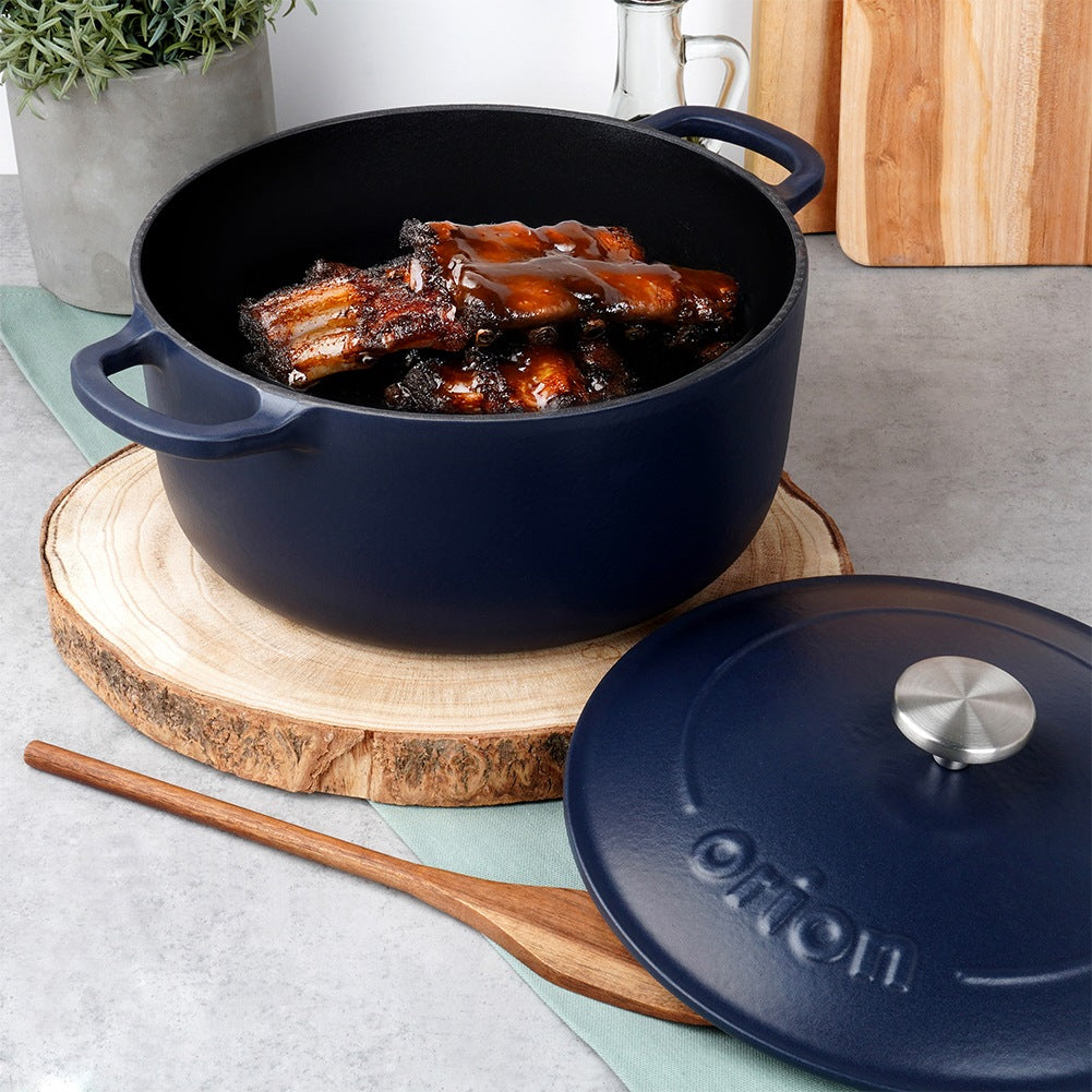 Pot with lid, cast iron, enameled, LITINA, 26 cm, 5.2 l