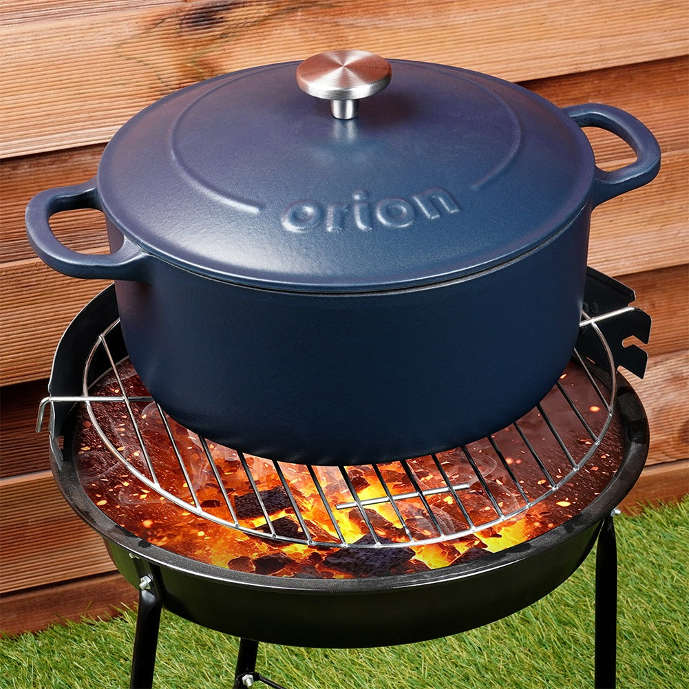 Pot with lid, cast iron, enameled, LITINA, 26 cm, 5.2 l