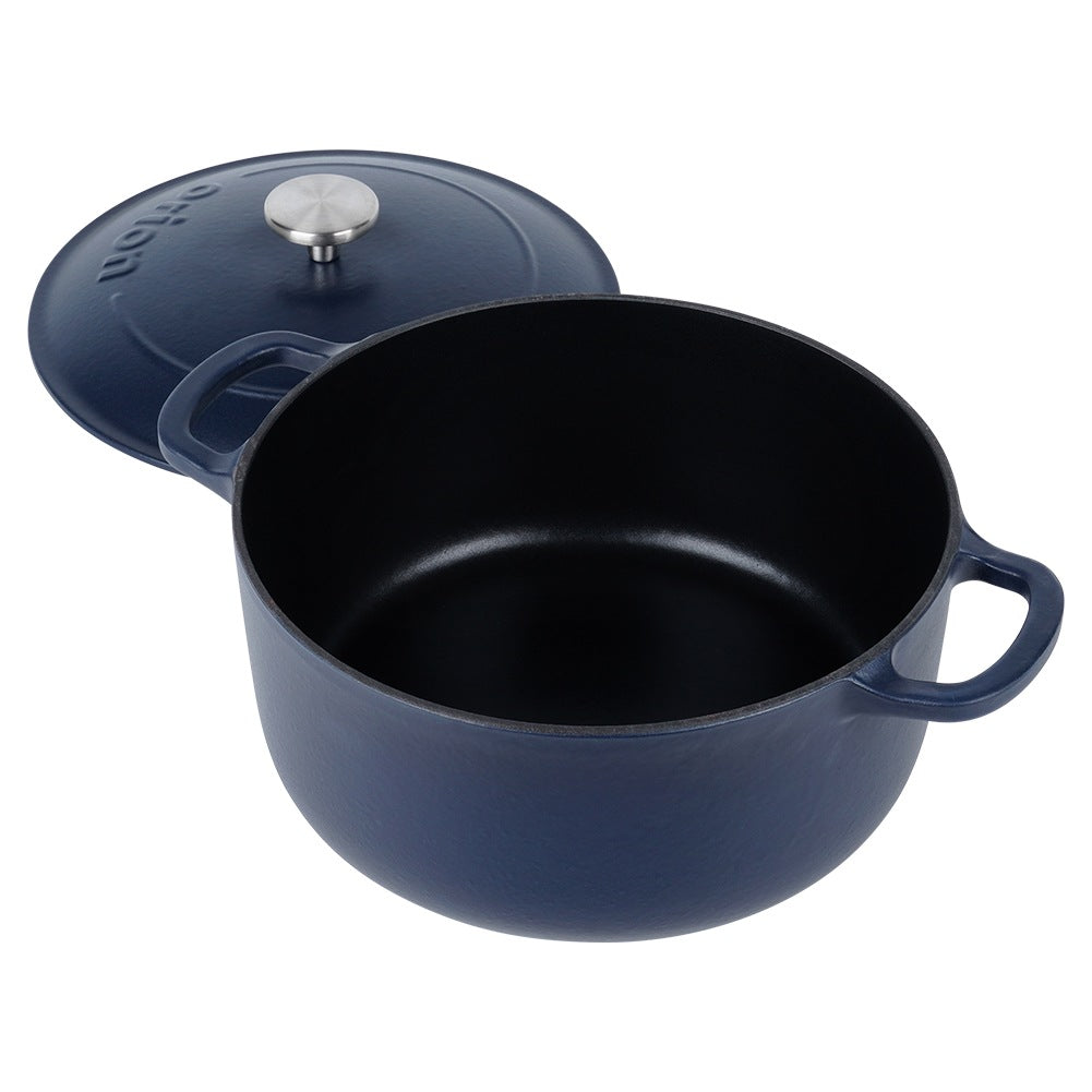 Pot with lid, cast iron, enameled, LITINA, 26 cm, 5.2 l