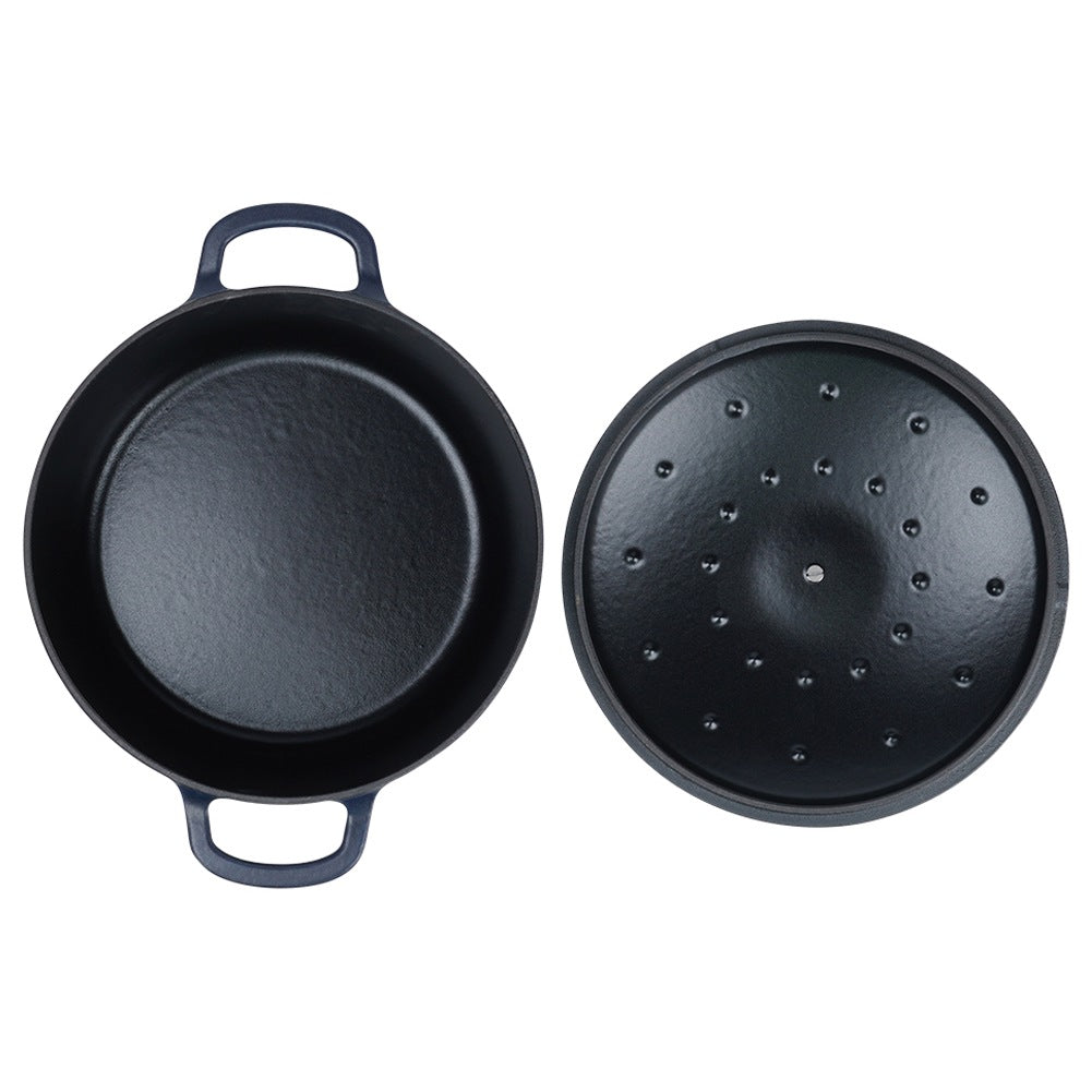 Pot with lid, cast iron, enameled, LITINA, 26 cm, 5.2 l