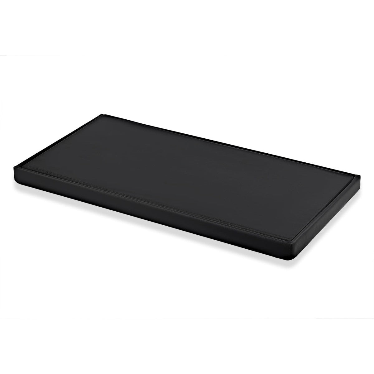 Pouf with Storage – Quilted Black 80x40 cm Seat Chest