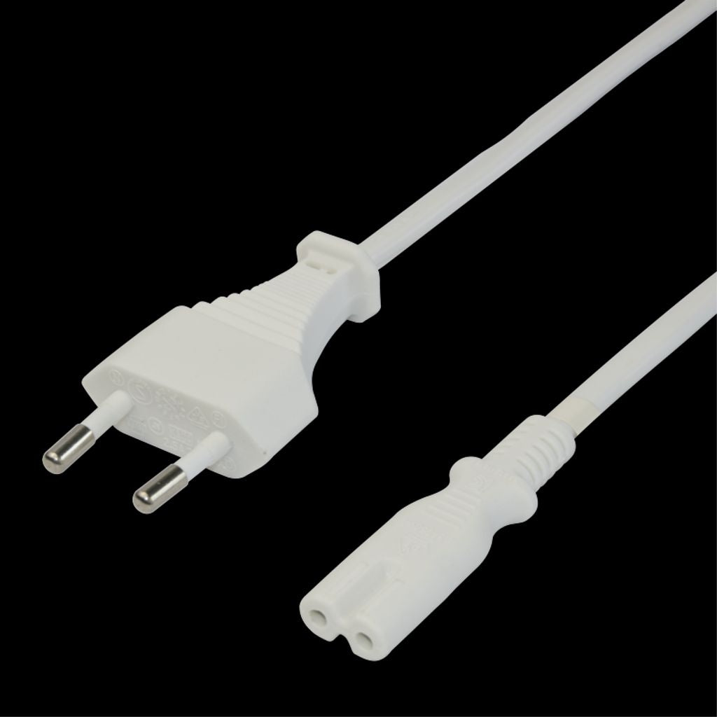 Power cable CEE 7/16 - C7, 1.5m - White