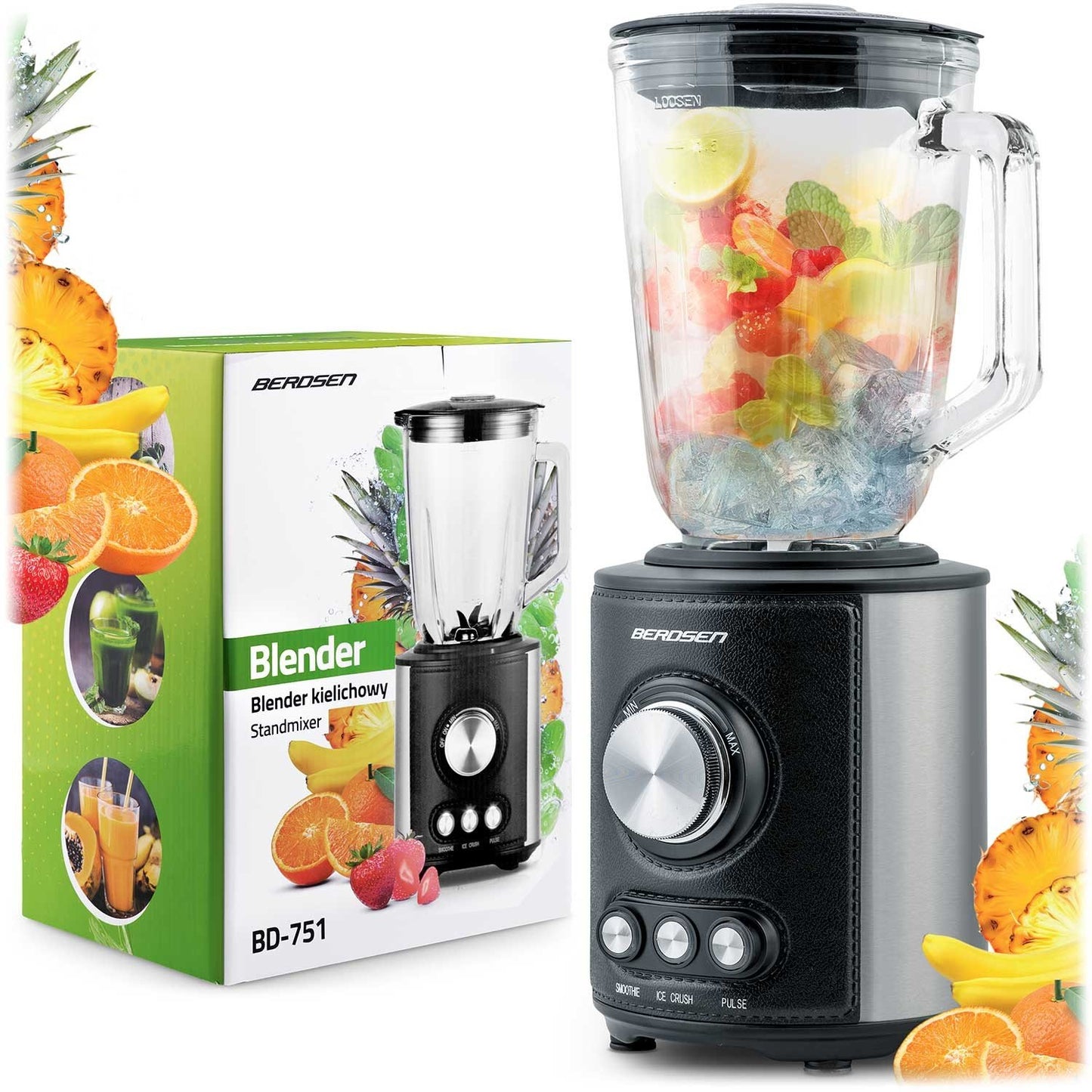 Powerful Blender 800W Berdsen BD-751, Black
