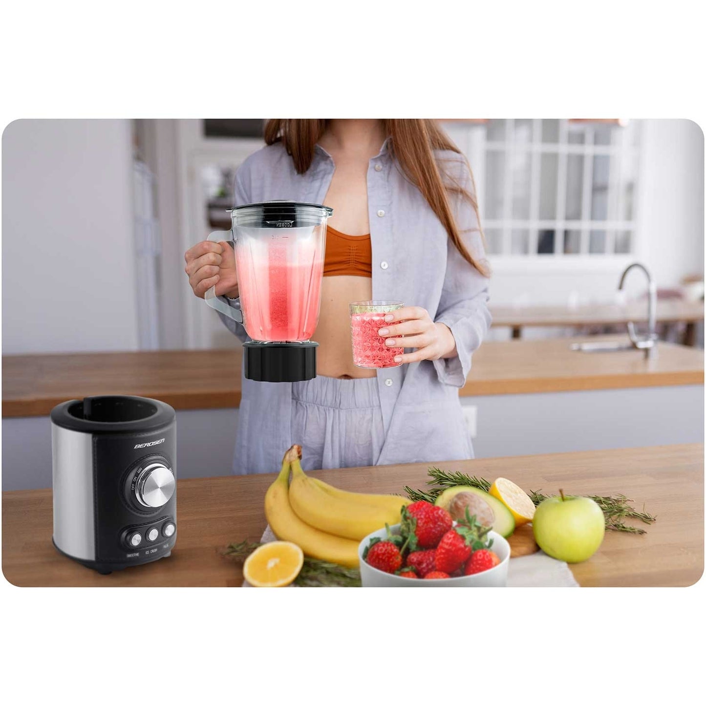 Powerful Blender 800W Berdsen BD-751, Black
