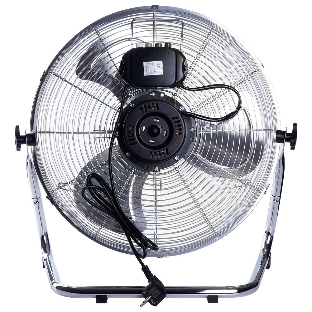 Powerful metal floor fan with 110W and three speeds