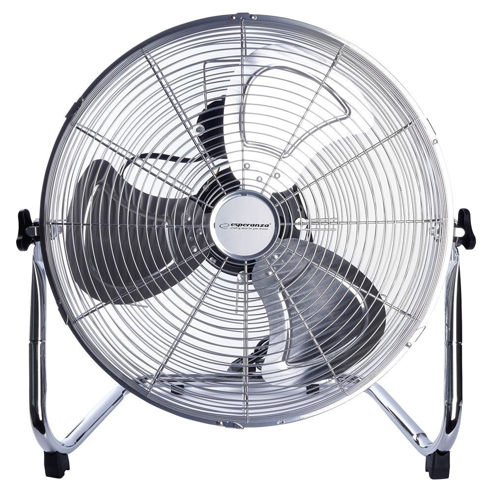 Powerful metal floor fan with 110W and three speeds
