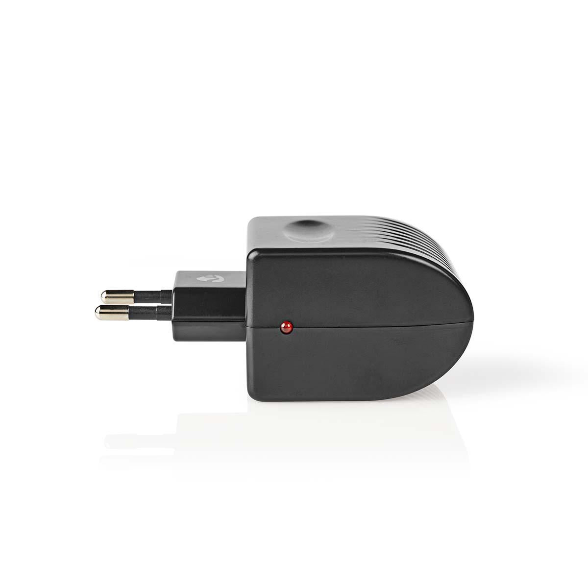 Power outlet Adapter | Euro / Type C (CEE 7/16) | 100 - 240 V AC 50/60 Hz | 12 V DC | 6 W| Power adapter | 0.3 A| Black | Plastic