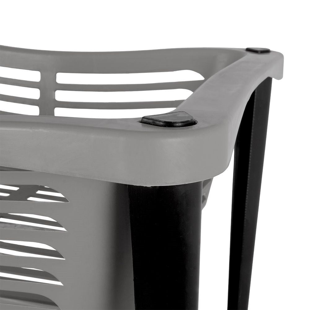 Practical 3-level shelf on wheels for home and workshop