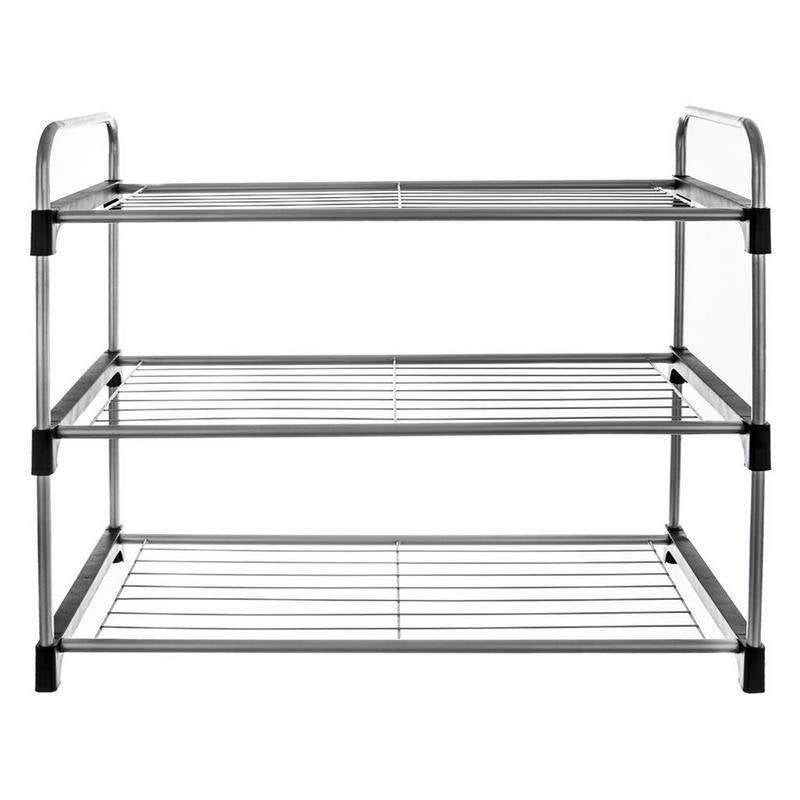 Practical 3-level shoe shelf for order in the hall