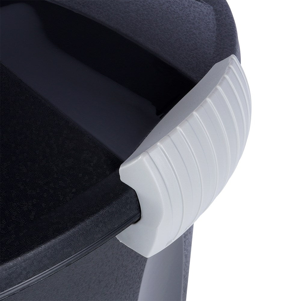 Practical 40L dustbin in durable black material with lid