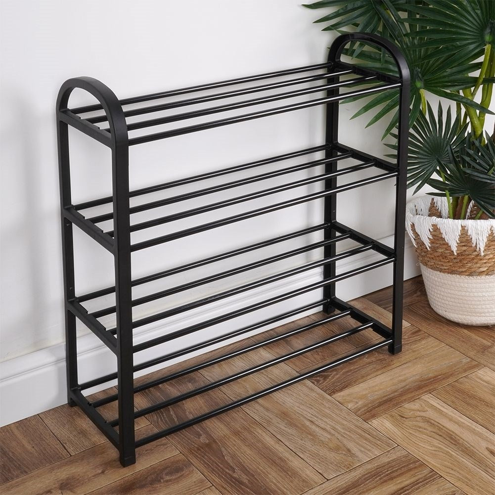 Practical 4-level shoe shelf for 8-12 pairs of shoes