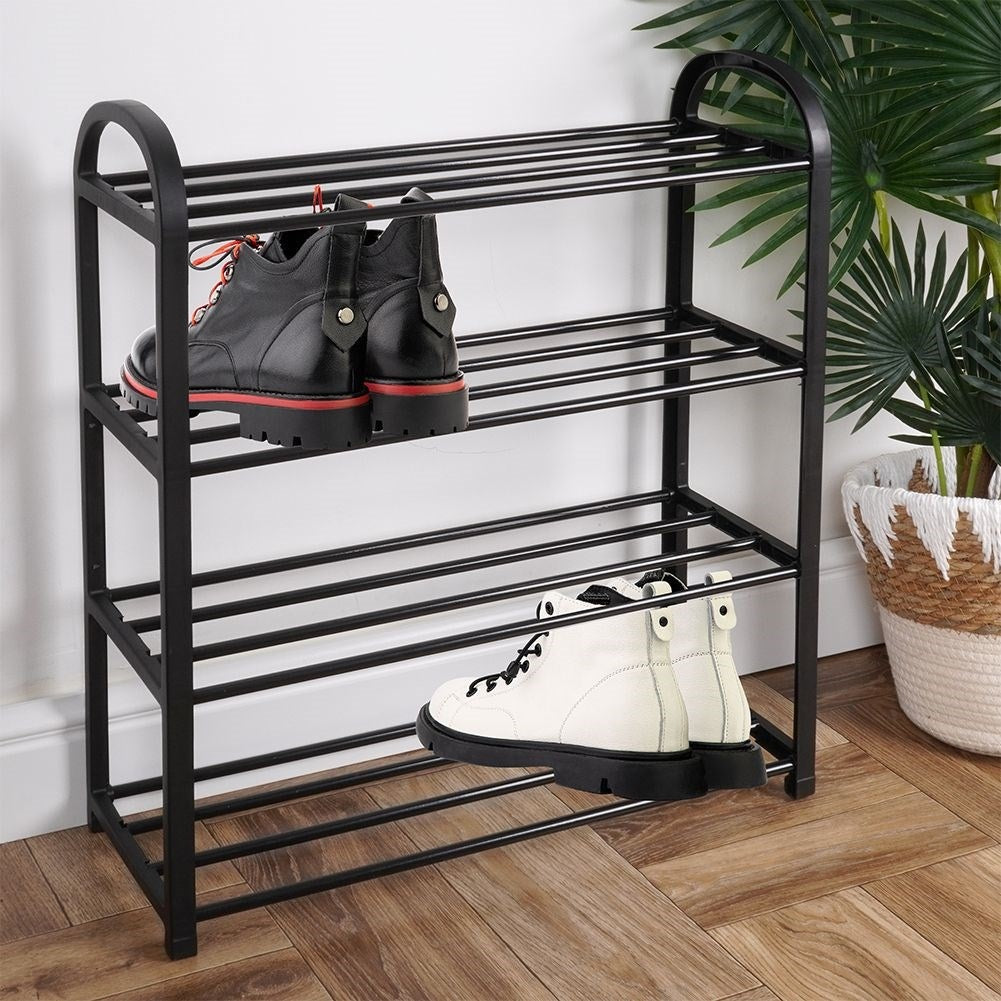 Practical 4-level shoe shelf for 8-12 pairs of shoes