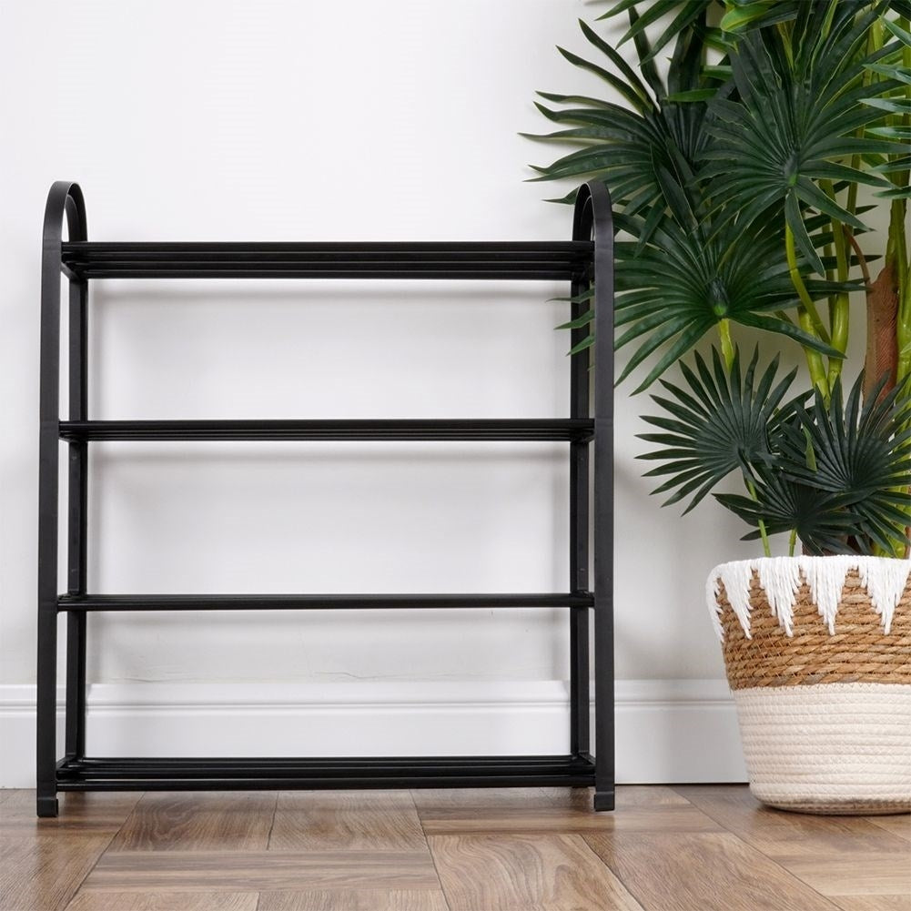 Practical 4-level shoe shelf for 8-12 pairs of shoes