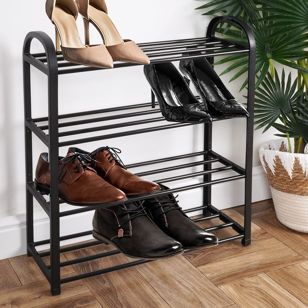 Practical 4-level shoe shelf for 8-12 pairs of shoes