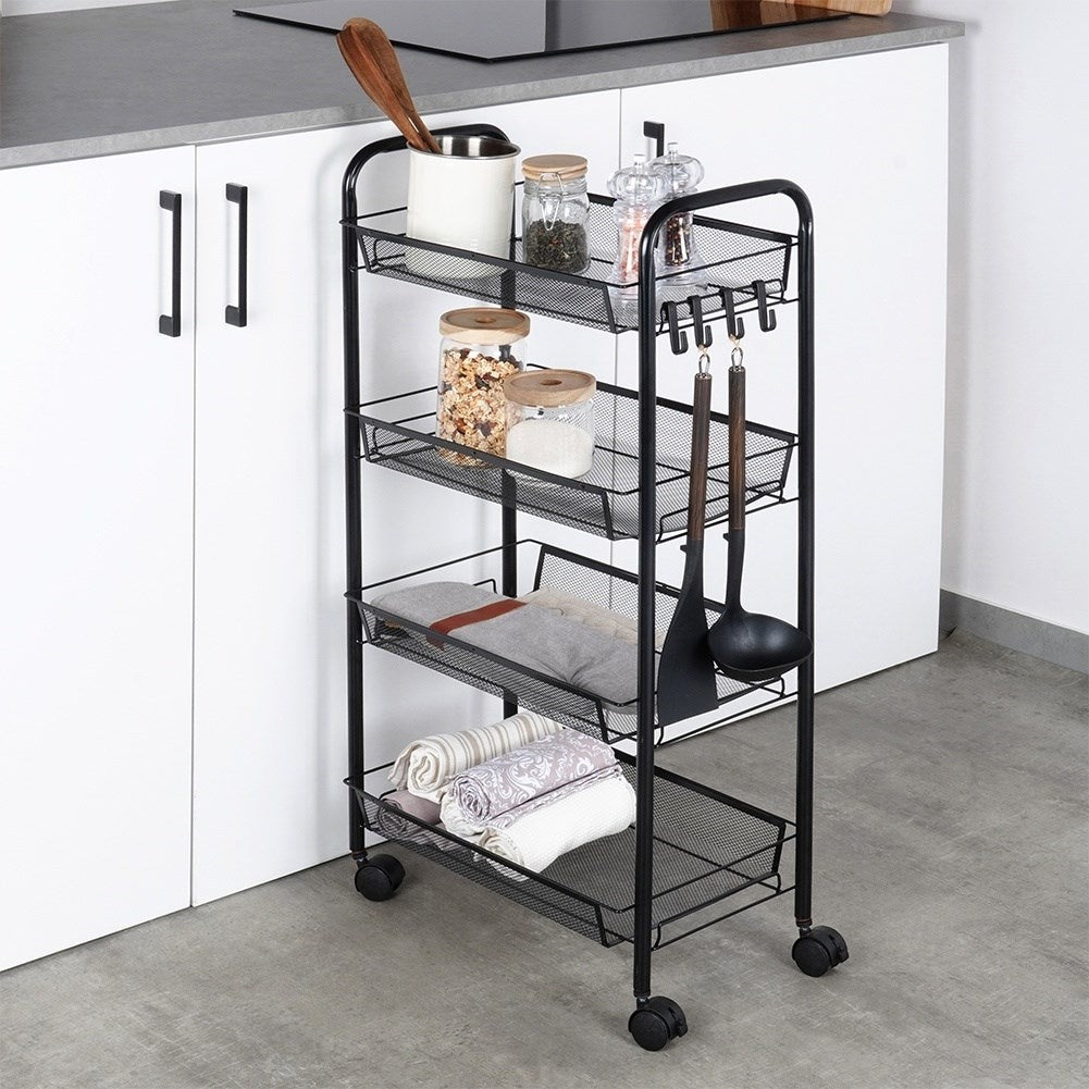 Practical 4-storey trolley on wheels