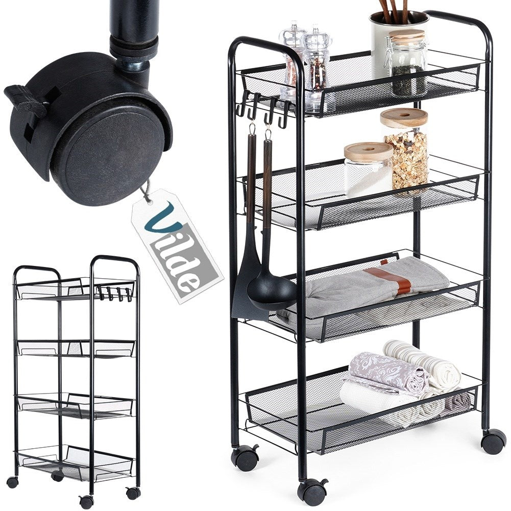 Practical 4-storey trolley on wheels