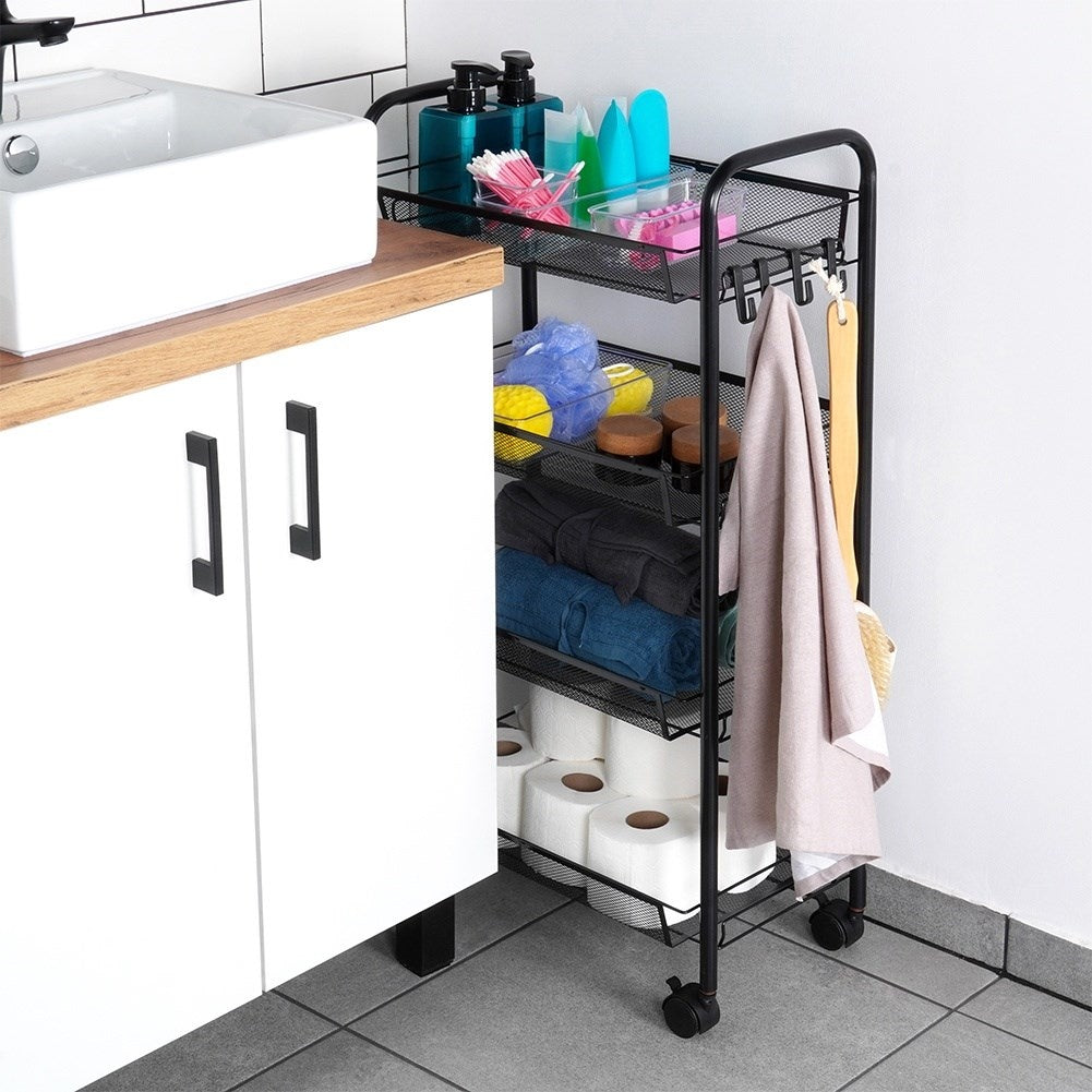 Practical 4-storey trolley on wheels