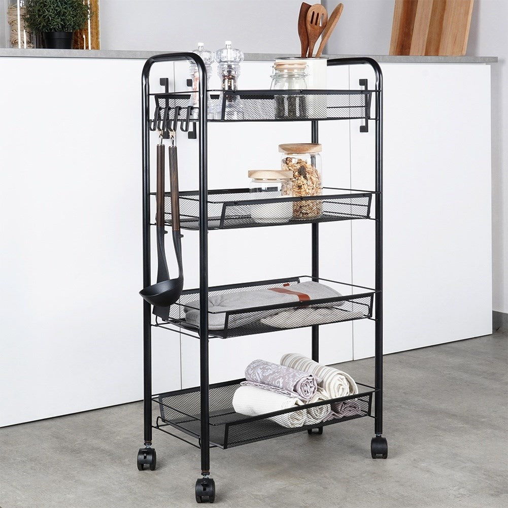 Practical 4-storey trolley on wheels