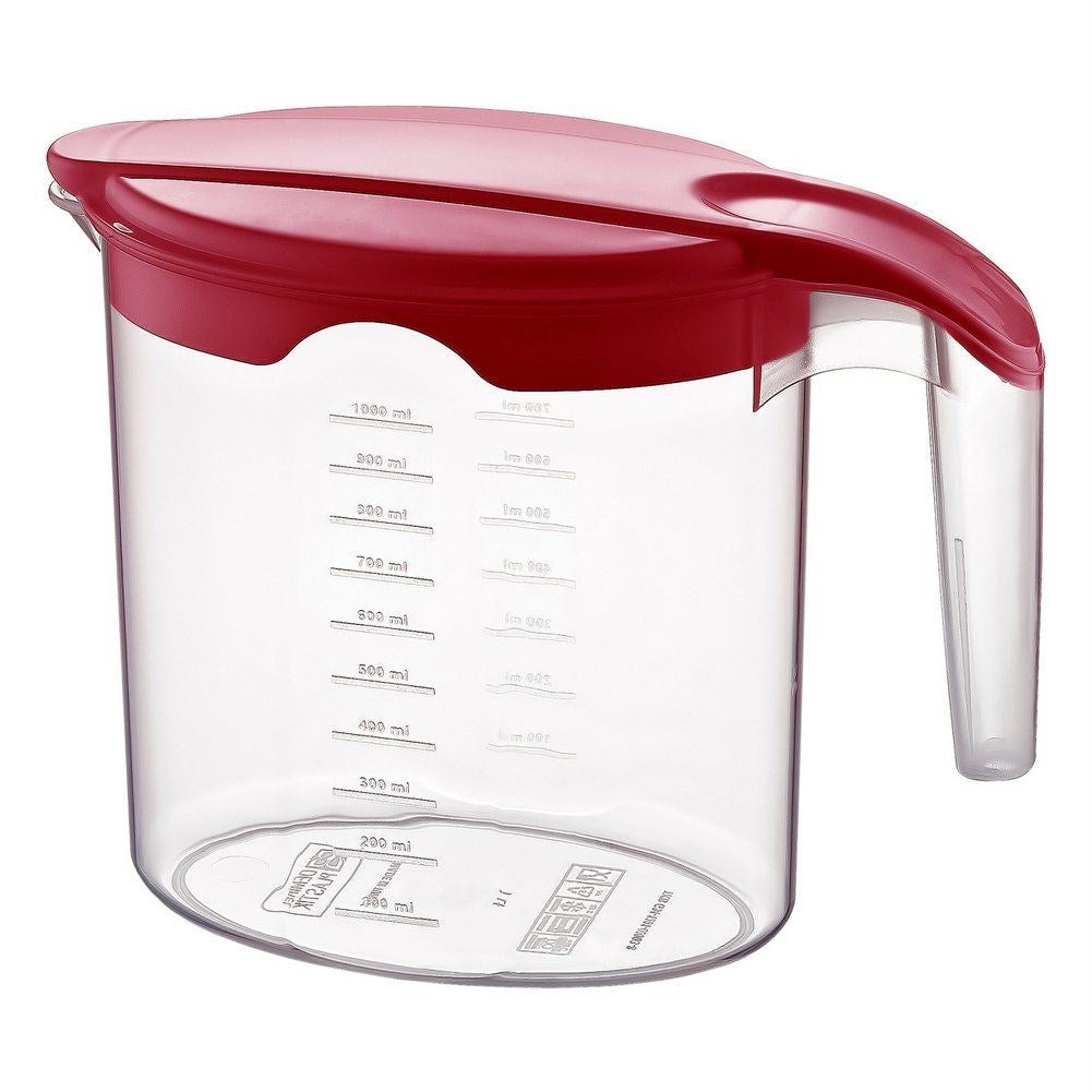 Practical Carafe with Lid, Spout and Measuring Scale for Drinks