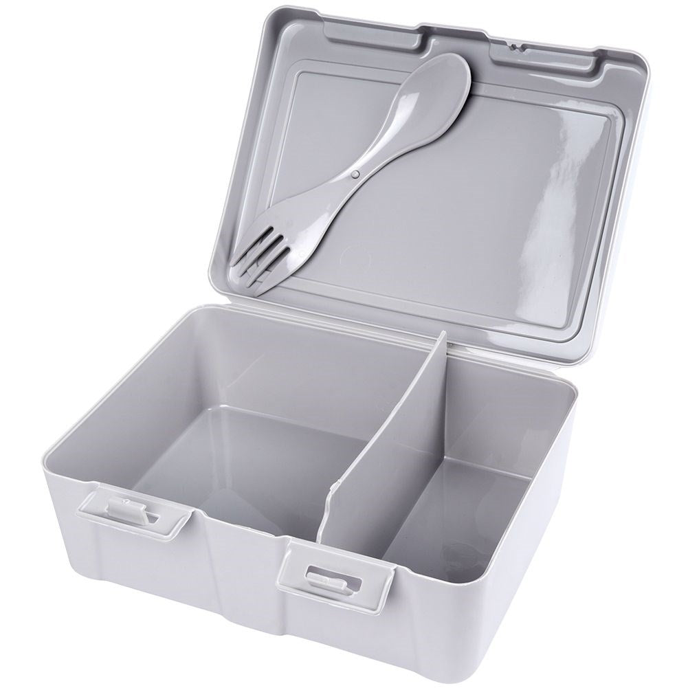 Practical Lunch Box with Heart Motif and 2-in-1 Cutlery